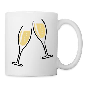 2 Glasses Of Sparkling Wine (Oval / Open / 2C) - Mug - white - Right