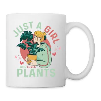 Juste une fille qui aime les plantes Jardinage botanique - Mug blanc - blanc - Droite