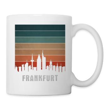 Retro Cities Frankfurt Sunset01 - Tasse - Weiß - Rechts