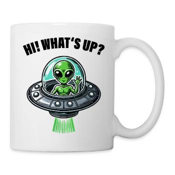 ufo alien hi - Tasse - Weiß - Rechts