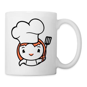 Bird Chef Hat Duck Delicious Hunger Food Cute - Mug - white - Right