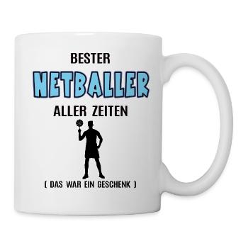 Netball Spieler Bester Netballer Geburtstag - Tasse - Weiß - Rechts