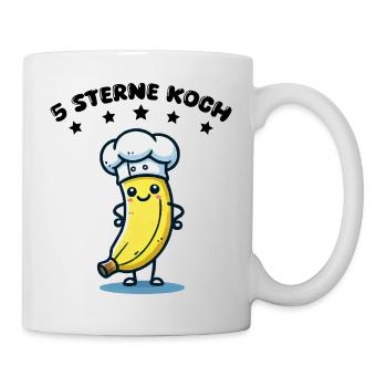 banane comic koch sterne - Tasse - Weiß - Rechts