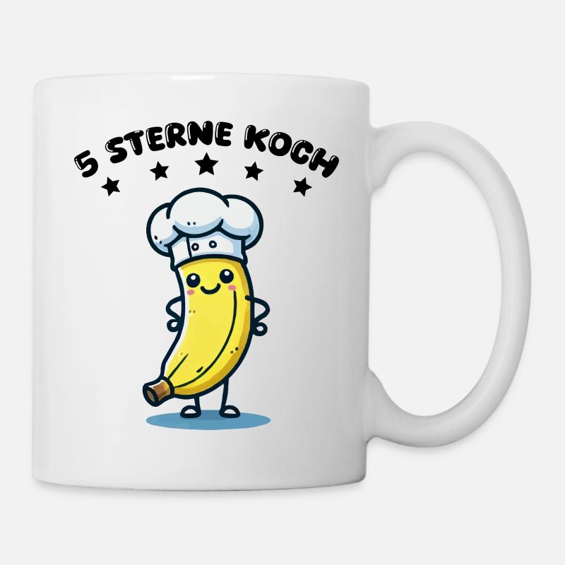 banane comic koch sterne - Tasse - Weiß