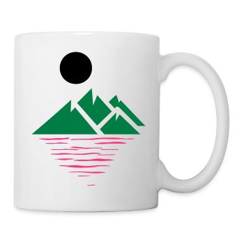 Soleil - Montagne - Lac - Mug blanc - blanc - Droite