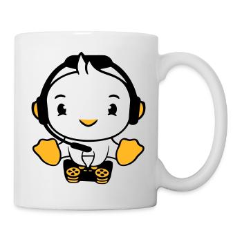 Duck Gamer Gaming Controller Casque Console Jeu - Mug blanc - blanc - Droite