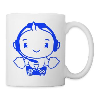 Duck Gamer Gaming Controller Casque Console Jeu - Mug blanc - blanc - Droite