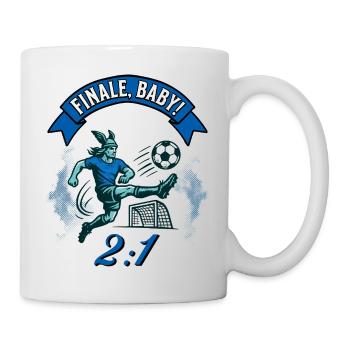 Finale Baby! Bielefeld Fußballshirt 2:1 Berlin - Tasse - Weiß - Rechts