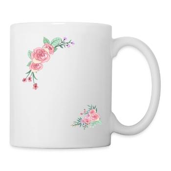 Lettre i fleurs - Mug blanc - blanc - Droite