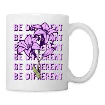 BE DIFFERENT – Purple Lilies Flowers Botanical - Mug - white - Right