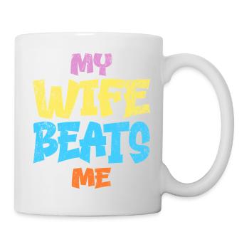 My Wife Beats Me at Every Game Funny Joke Husband - Mug - white - Right