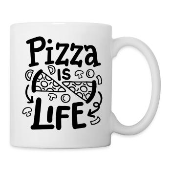 La pizza, c’est la vie - Mug blanc - blanc - Droite