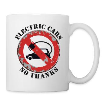 Voitures électriques Non Merci Avis clair - Mug blanc - blanc - Droite