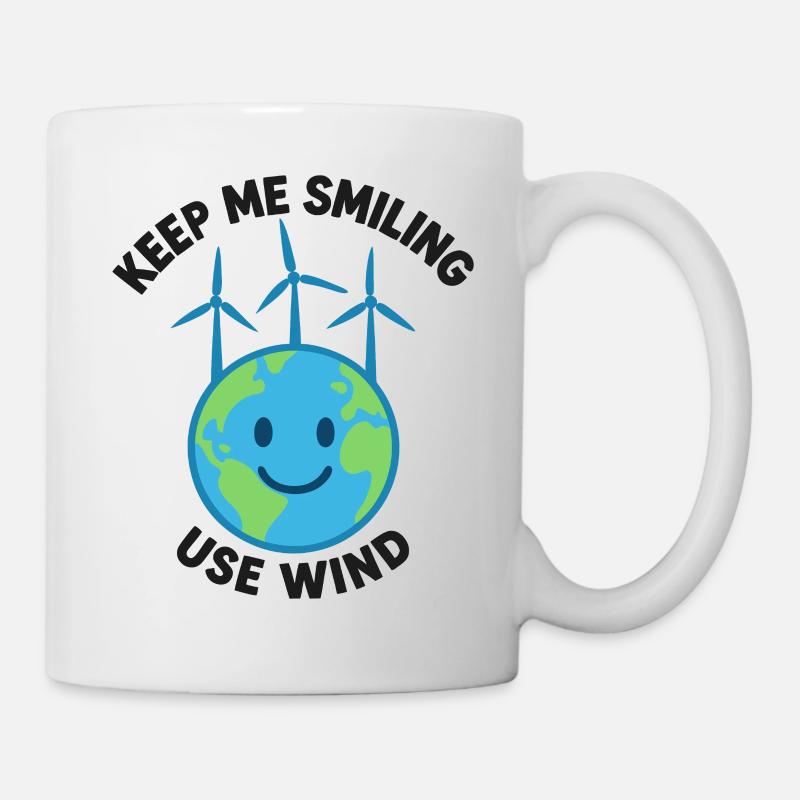 Keep Me Smiling – Use Wind Power - Mug - white