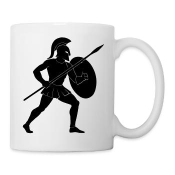 Guerrier spartiate - Mug blanc - blanc - Droite