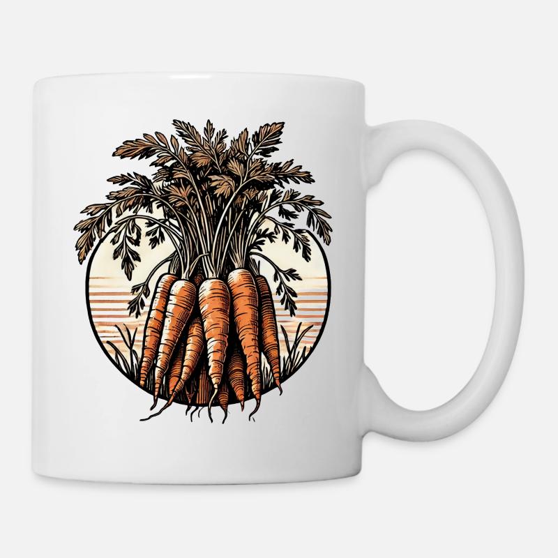 Vintage Carrots - Mug - white