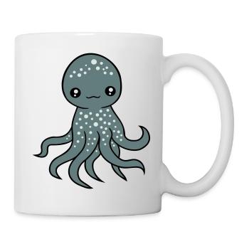 Pieuvre, Pieuvre, Pieuvre, Calmar, Céphalopode, Mignon, Mignon - Mug blanc - blanc - Droite