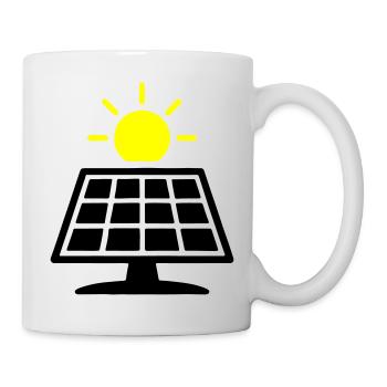 Panneaux solaires du système photovoltaïque - Mug blanc - blanc - Droite