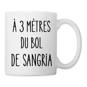 à 3 mètres du bol de sangria - Mug blanc - blanc - Droite