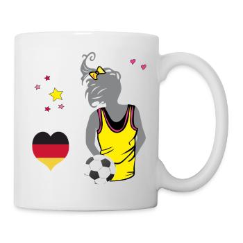 Women's Football, Girl - Mug - white - Right