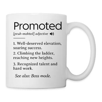 Feiere Karrieresiege mit einem Geschenk zum Neuanf - Tasse - Weiß - Rechts