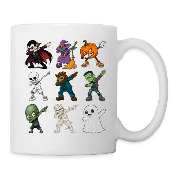 Drôles de figurines d’Halloween Dabbing - Mug blanc - blanc - Droite