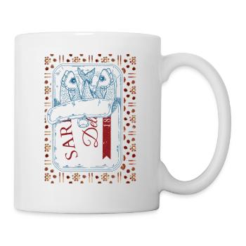 Visuel Vintage Sardines Tendance - Mug blanc - blanc - Droite