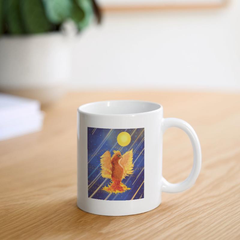 Cosmic Glowing Firebird: Cyber-Semurg Mug