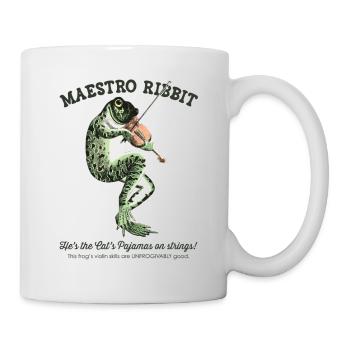 Cadeau Grenouille Vintage Violoniste Musique - Mug blanc - blanc - Droite