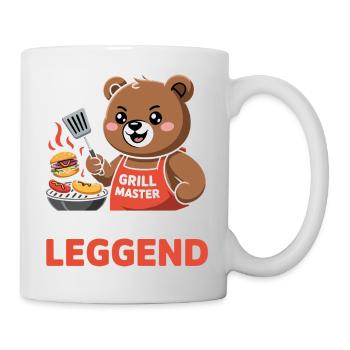 Niveau papa : Leggends Grill Master Bear - Mug blanc - blanc - Droite