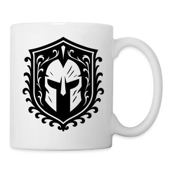 Spartaner Helm Wappen - Tasse - Weiß - Rechts