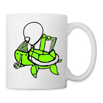 Water Turtle Birthday Party Balloon Hat - Mug - white - Right