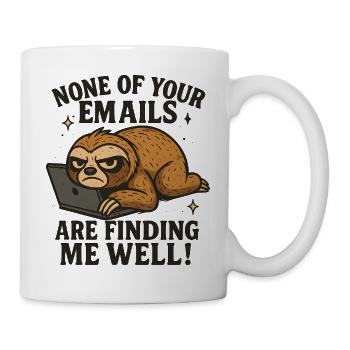 Sloth Enamel Office Funny - Mug - white - Right
