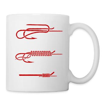 Angelhaken Knoten Anleitung - Tasse - Weiß - Rechts