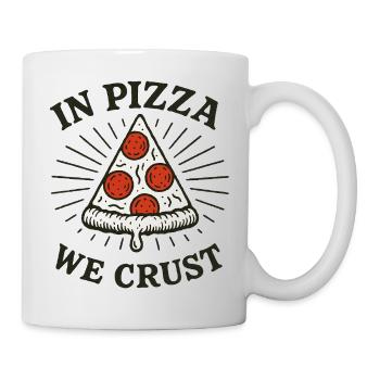 Dans la pizza, nous croûtons l’art amusant de la pizza - Mug blanc - blanc - Droite