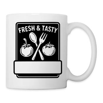Fresh and tasty - LAST NAME FIRST NAME - Mug - white - Right