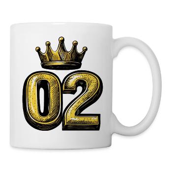 Couronne à 2 chiffres - Mug blanc - blanc - Droite