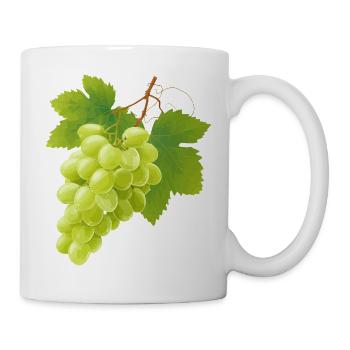 raisins verts - Mug blanc - blanc - Droite