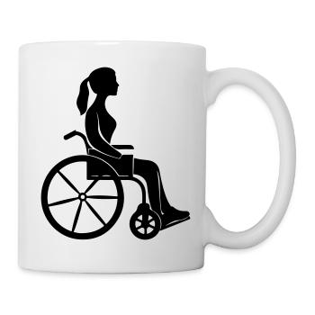 Fauteuil roulant Femme - Mug blanc - blanc - Droite