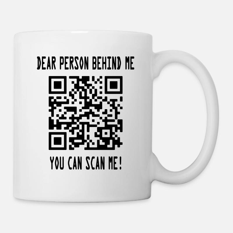 Scan me QR code for motivation - Mug - white