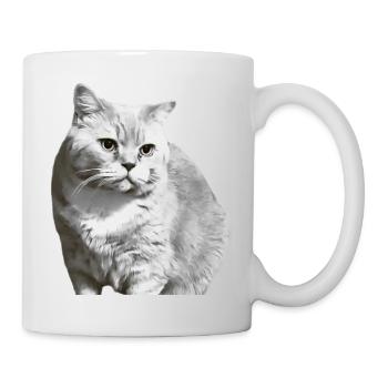 British Shorthair Chat Blanc Chat Chat Blanc Chaton - Mug blanc - blanc - Droite