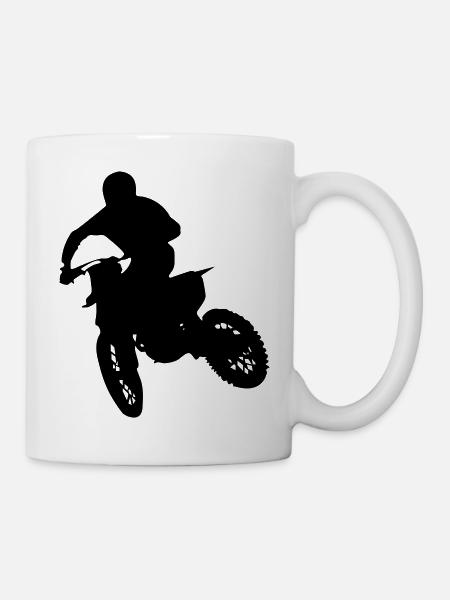 motocross - Tasse - Weiß