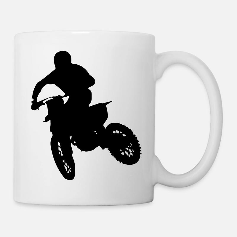 motocross - Tasse - Weiß
