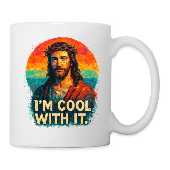 Jesus in the Rainbow – I'm Cool With It - Mug - white - Right