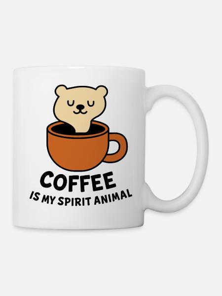 Bär in Kaffeetasse - Tasse - Weiß