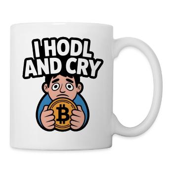 Humorvolles Bitcoin Tribut T-Shirt - Tasse - Weiß - Rechts