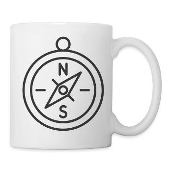 Minimalist Compass Navigation Design - Mug - white - Right