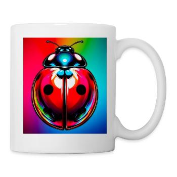 Marienkäfer - Tasse - Weiß - Rechts