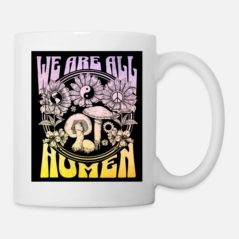 Hippie au royaume champignon Nature motivation - Mug blanc - blanc