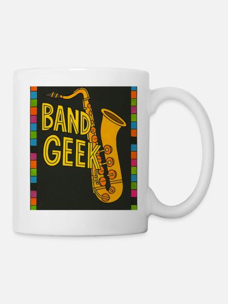 Band-Geek-Saxophon-Illustration - Tasse - Weiß